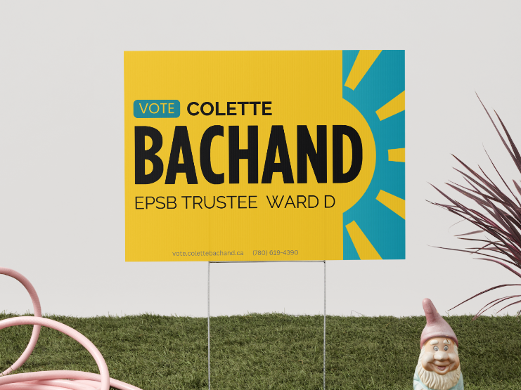 Colette Bachand lawn sign example